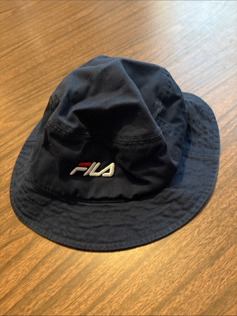 Fila Navy Bucket Hat with Embroidered Logo